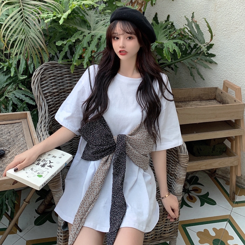 Áo thun SUXI tay ngắn cổ tròn cỡ lớn phong cách Hàn Quốc dễ thương thời trang cho nữ