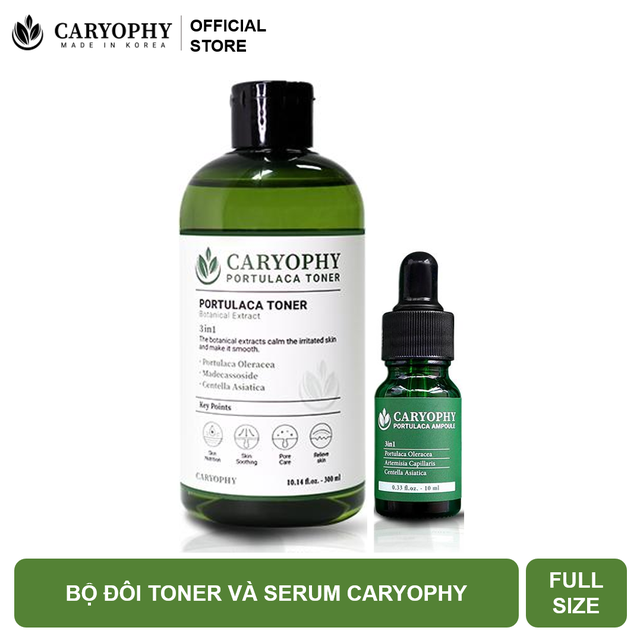 Bộ đôi nước hoa hồng Caryophy 300ml và serum giảm mụn mờ thâm Caryophy 10ml | BigBuy360 - bigbuy360.vn