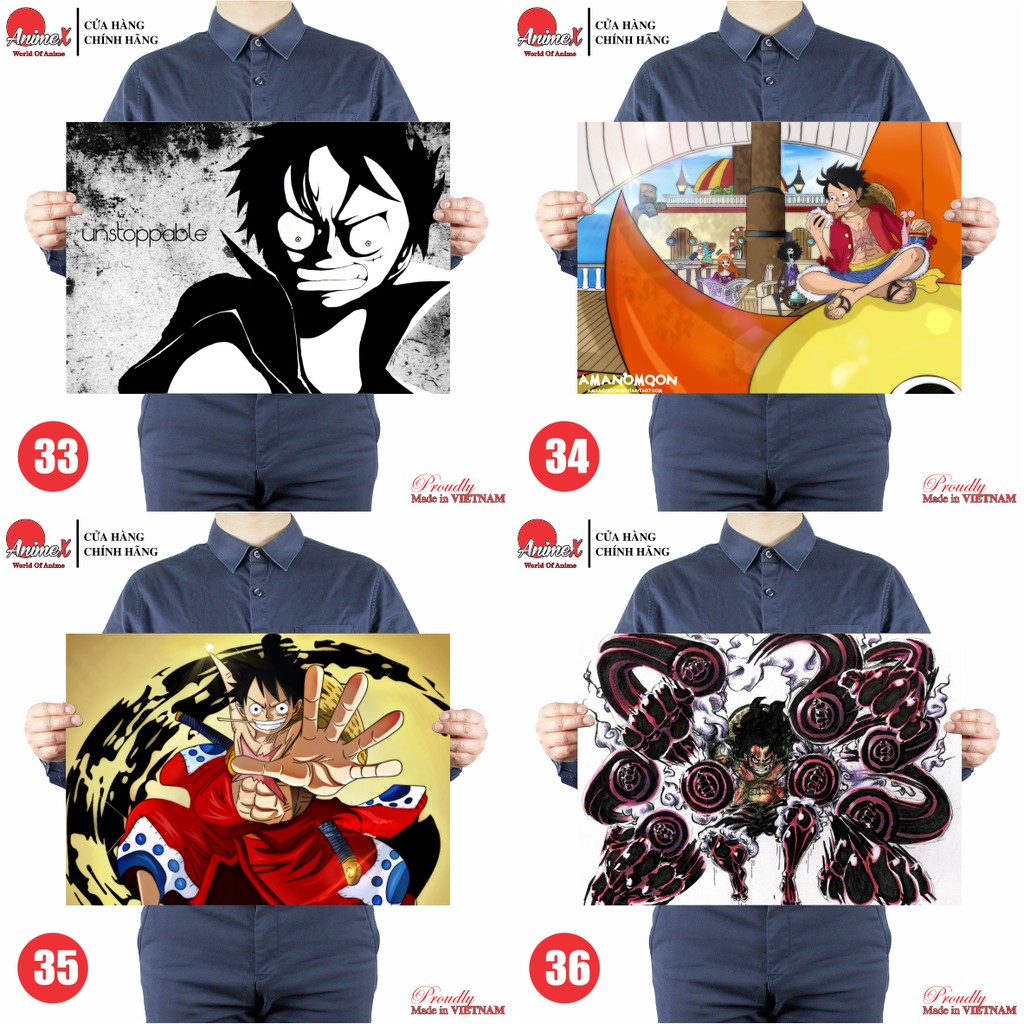 Tấm Tranh Poster Áp Phích Hình Monkey D. Luffy - Luffy Mũ Rơm - Anime One Piece - Onepiece - Đảo Hải Tặc By AnimeX 21-40