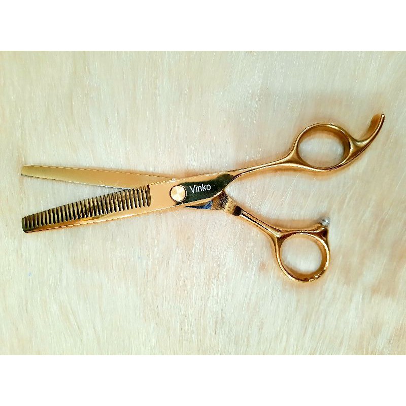 Kéo tỉa tóc 1 răng mạ vàng Siêu Xịn VINKO.