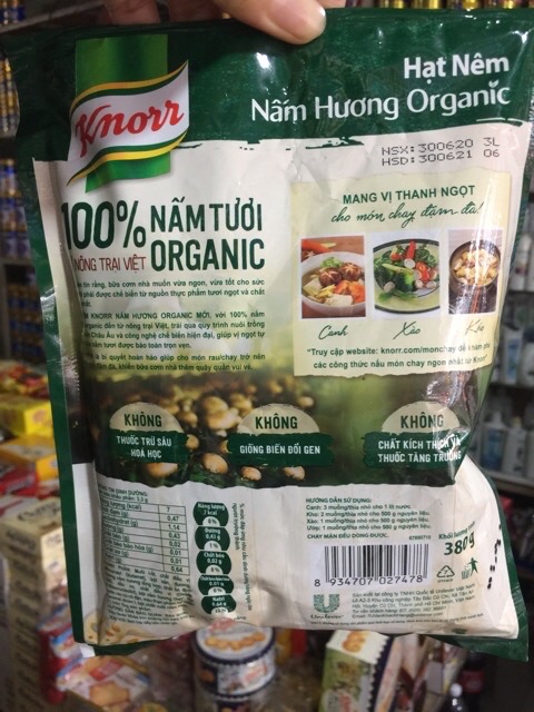 Knorr HẠT NÊM NẤM HƯƠNG Organic CHAY 400g | BigBuy360 - bigbuy360.vn