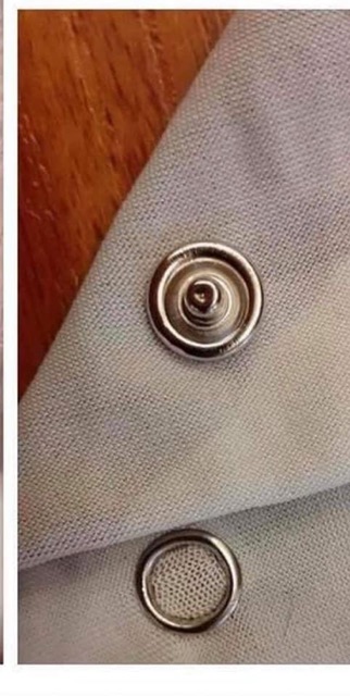 Bịch 100 nút vành bấm sắt 4 thành phần 9,5mm