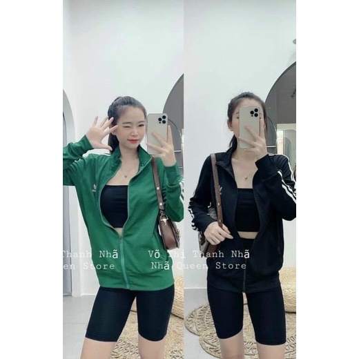 [ Rẻ vô địch ] Áo khoác nỉ form rộng tay bồng ba sọc - Da.s 01
