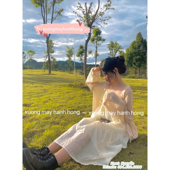 Váy 2 dây voan tơ ulzzang 2 lớp, váy hai dây xuông maxi đi biển (ảnh thật/video)