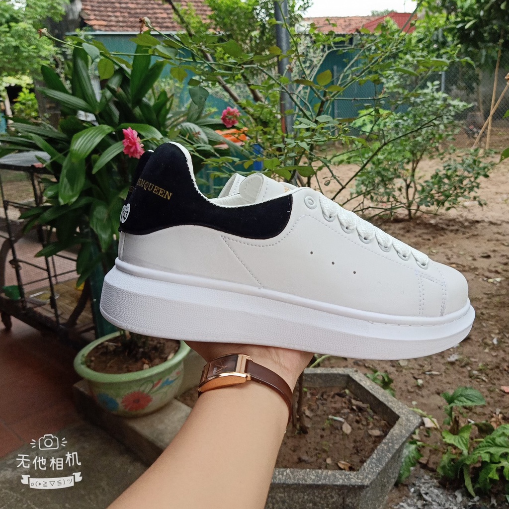 Giày Sneaker Mcq ,✅SALE sập giá✅Trắng, Giày MC Queen Tăng Chiều Cao 3 cm Đủ Size Nam Nữ CAO CẤP