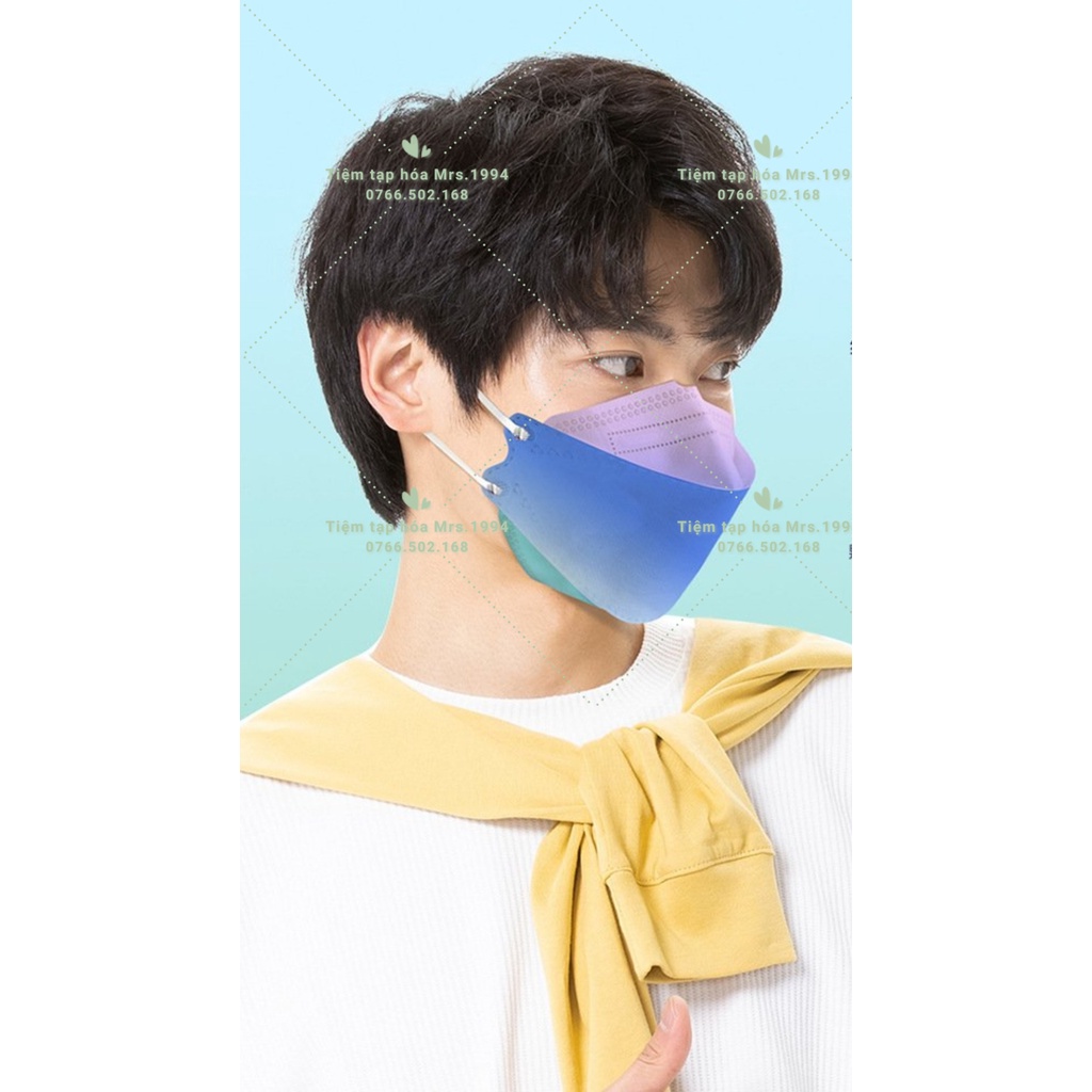&lt;Loang Pastel Cao Cấp - Ngẫu Nhiên&gt; Set 10 cái Khẩu trang KF94/KN95 sắc màu pastel