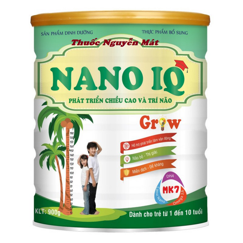 Sữa Nano IQ Grow chiều cao 900g.(date mới)( có quà).