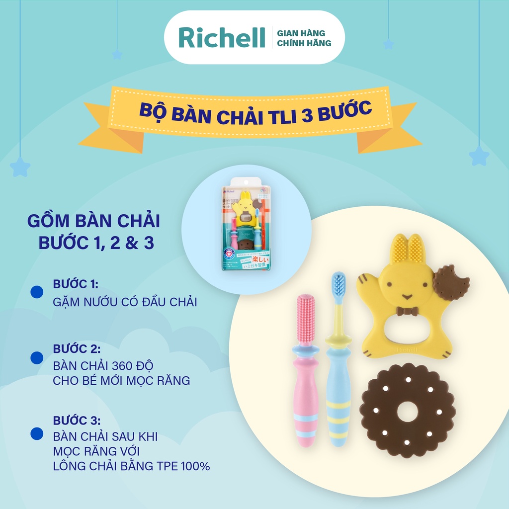 Bàn chải đánh răng trẻ em TLI Richell Nhật Bản | Baby