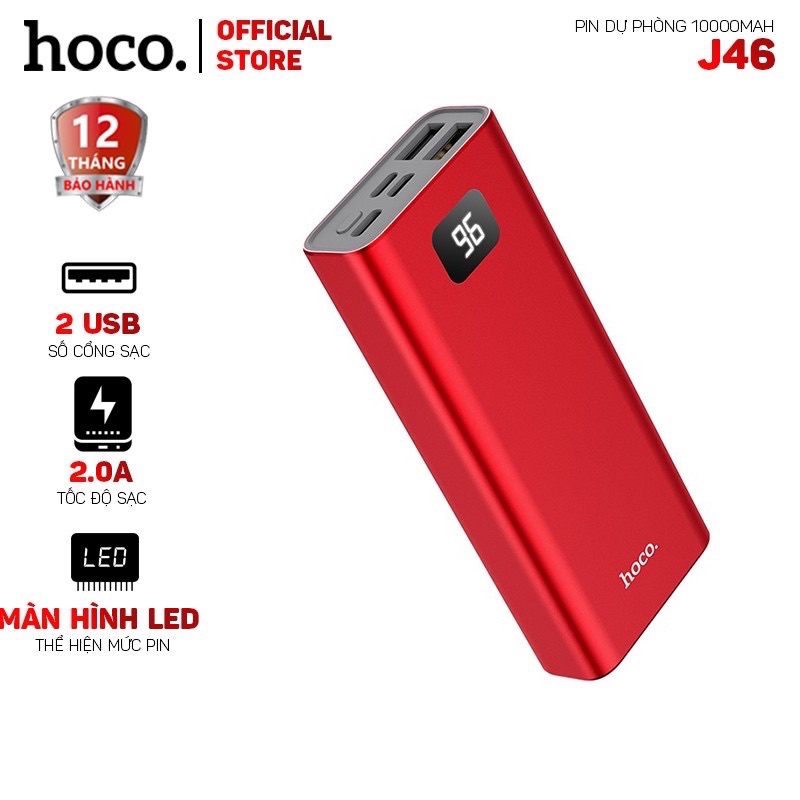 ✔️FREESHIP✔️Pin dự phòng-Sạc dự phòng mini siêu mỏng Hoco J46 dung lượng 10000mAh-Pin sạc dự phòng cho IPHONE 11 X/Xsmax