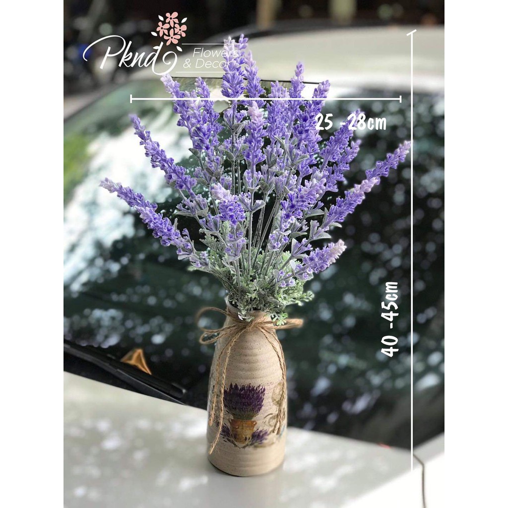 [Mã INCU50 giảm 50k đơn 250k] Bình Hoa Hướng Dương, Lavender Xinh Xắn - Hoa Luạ Decor Siêu Hot