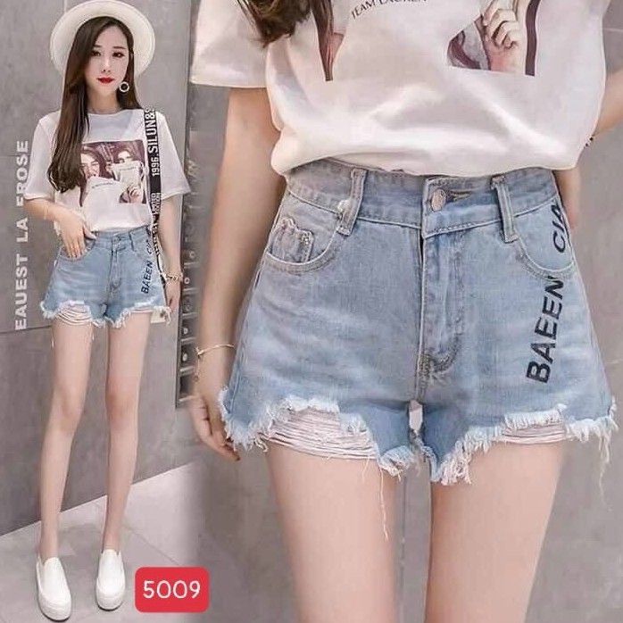 Quần short jean nữ cao cấp murad_fashion, quần bò nữ ngắn màu xanh thêu chữ đẹp phong cách HÀN QUỐC 2021 SJN5009