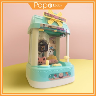 Máy gắp thú bông mini cho bé kích thước lớn, có nhạc có đèn, sẵn nhiều gấu bông cho trẻ em