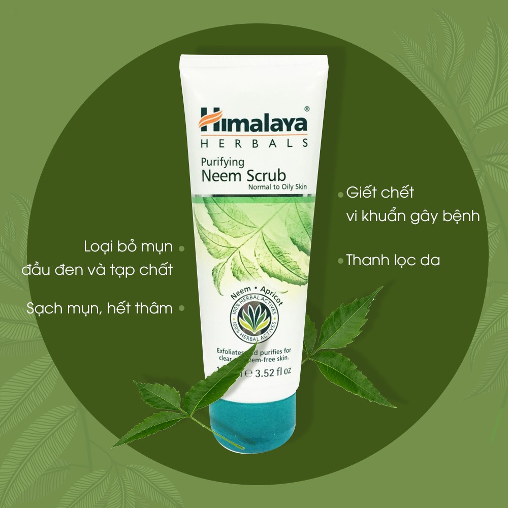 Tẩy tế bào chết sáng mịn da Himalaya Purifying Neem Scrub 100ml