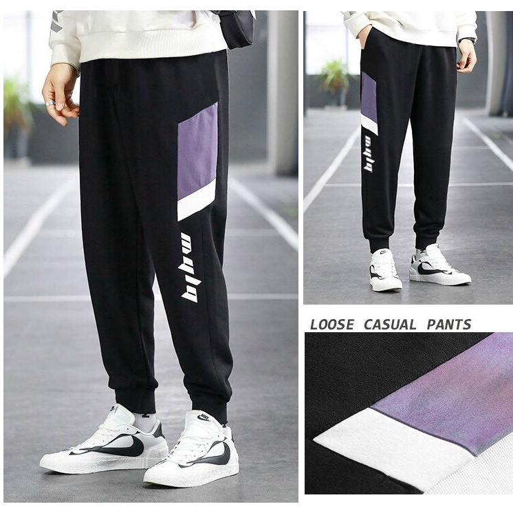 Quần Dài Nam Nữ Unisex Chất Vải Thun Dọc Tím Mula MQU076