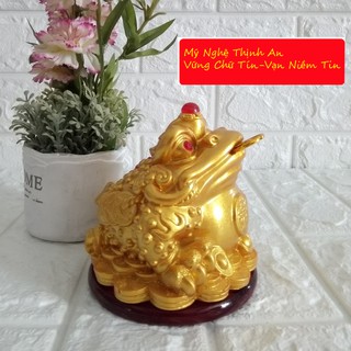 Tượng Cóc ba chân ngậm tiền vàng chiêu giữ tài lộc TTV16