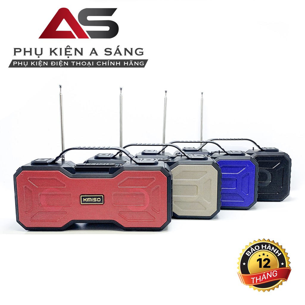 Loa Bluetooth Kimiso KMS-301 kèm radio nghe đài FM [ Bảo hành 12 tháng]