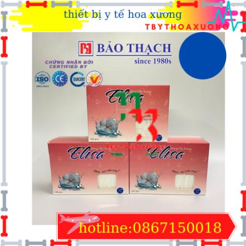 [Hàng Chính Hãng] Bông Tẩy Trang Chuyên Sâu Elisa Của Bảo Thạch Mềm Mịn 100 Miếng