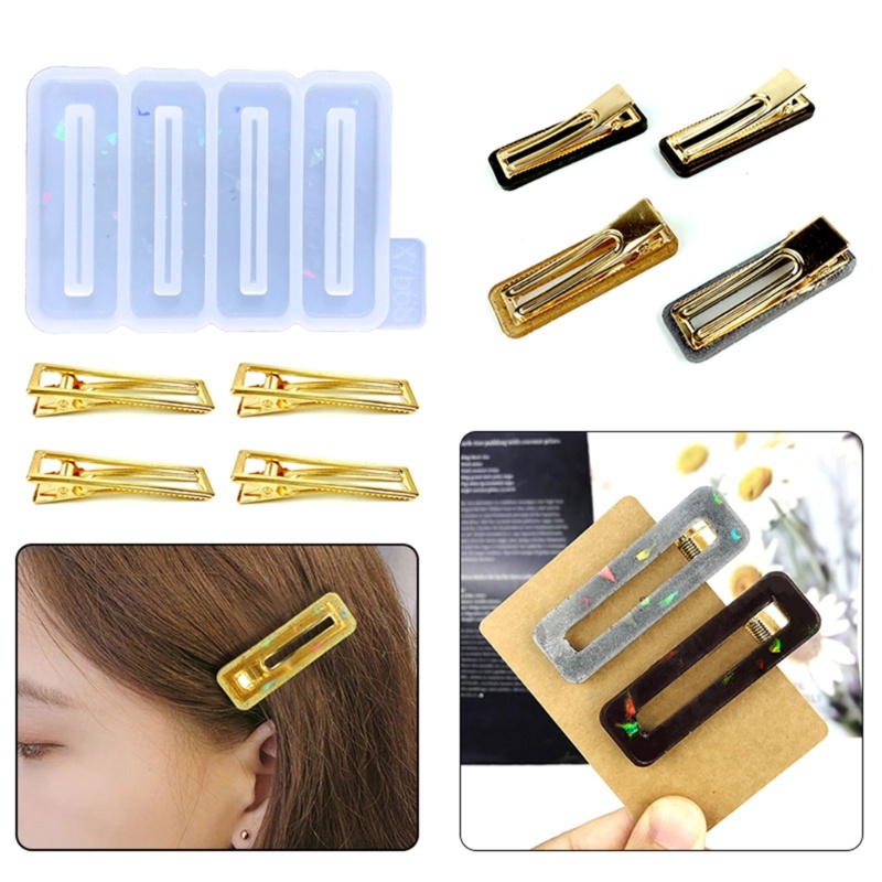 Khuôn Silicone Làm Kẹp Tóc Trang Trí Diy