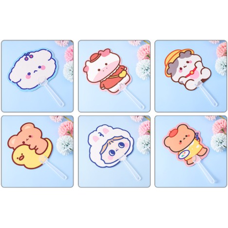 Quạt gấu thỏ hổ động vật Q4 hoạt hình cute dễ thương light stick