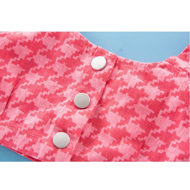 Set Áo Váy Yếm 5 Món Dáng Rộng Thoải Mái Phong Cách Đường Phố Phương Tây Thời Trang Mùa Hè Cho Bé Gái