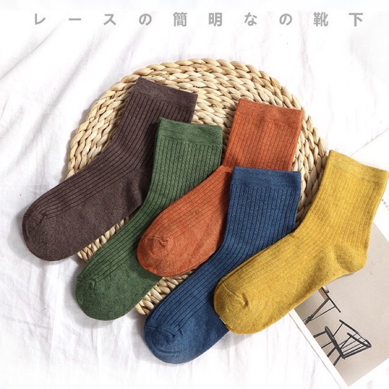SET 5 ĐÔI TẤT VỚ NỮ CỔ CAO VINTAGE