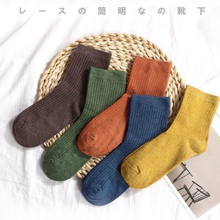 Set 5 đôi tất vớ nữ cổ cao vintage