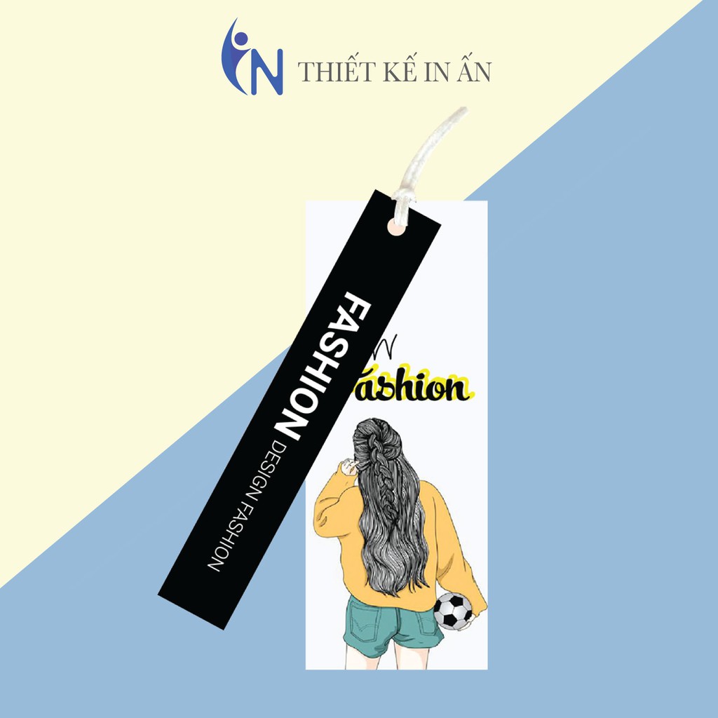 Mác quần áo, Tag Nhãn quần áo, THIẾT KẾ IN ẤN cho shop quần áo, bìa cứng, cán màng k thấm nước set 100 mác -size 9x3.6cm