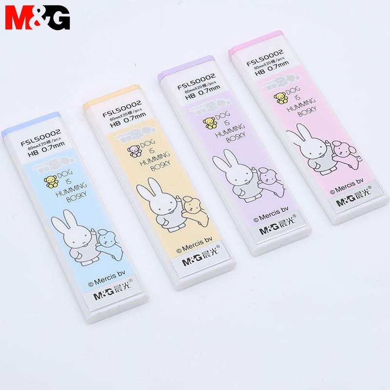 Hộp Ngòi Chì Kim 2B/HB 0.7/0.5 mm M&G X Miffy FSL50003/2/3/5 Thay Thế Tiện Dụng