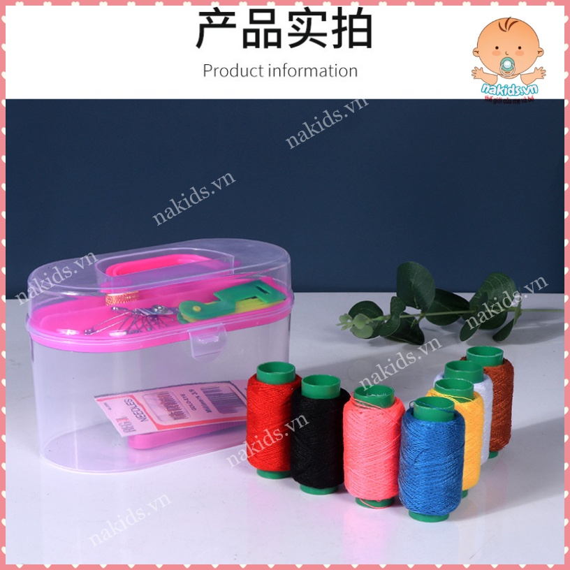Hộp Kim Chỉ Đa Năng - Bộ Kim Chuôi Vàng Tiện Ích Cho Cả Gia Đình