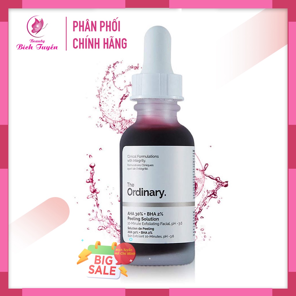 THE ORDINARY Serum tẩy tế bào chết, cải thiện mụn The Ordinary AHA 30% BHA 2% Peeling Solution 30ml BT Cosmetic