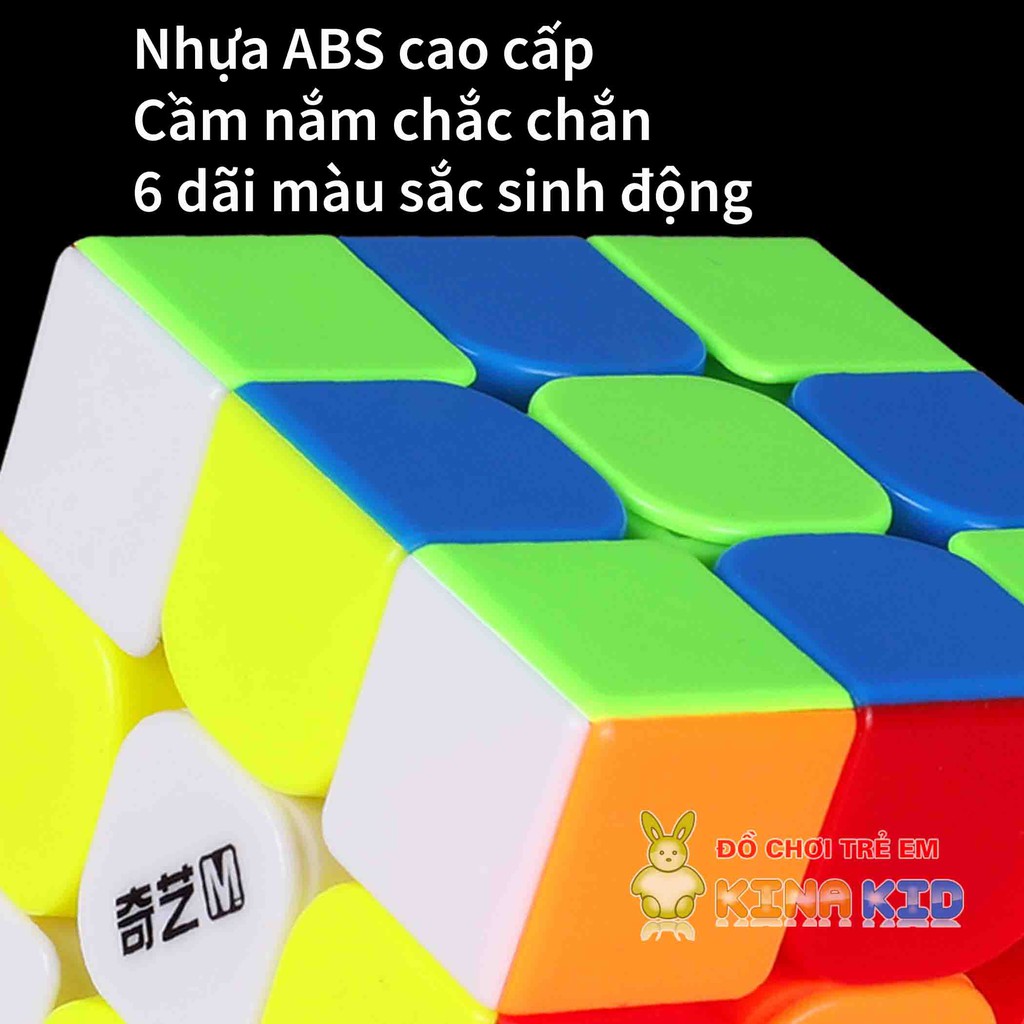 Rubik 3x3 nam châm QiYi MS Magnetic, Rubic 3 tầng Stickerless, chính hãng Mod, xoay trơn, tốc độ, chuyên nghiệp