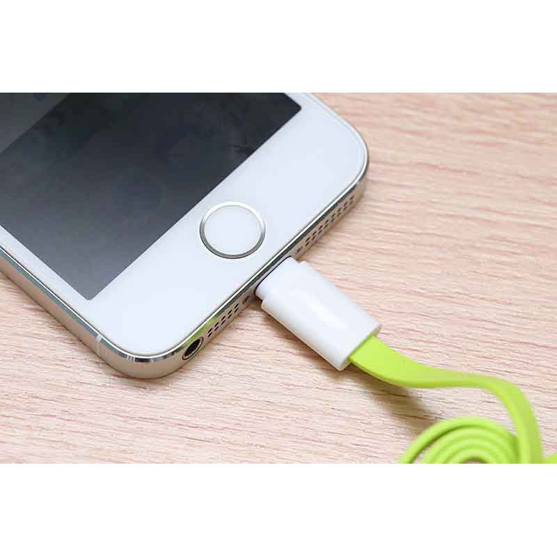 Dây sạc iphone/micro dây dẹt ngắn 25cm dùng cho sạc dự phòng -  bavok