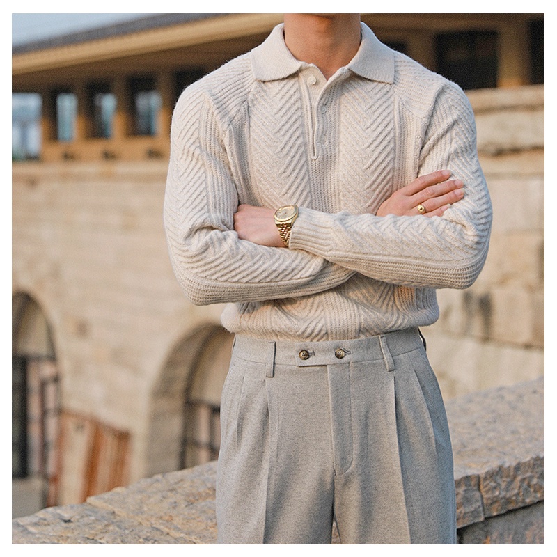 Áo Polo Len Dài Tay Cao Cấp PL1 Mùa Đông Ấm Áp