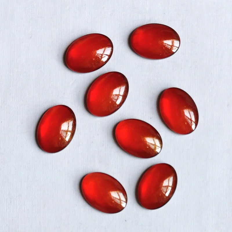 [Nguyên liệu làm trâm] 1 hạt đá dán đáy bằng oval 13*18mm