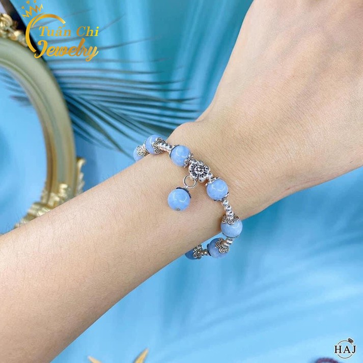 Lắc Tay Nữ HÀNG CAO CẤP Vòng Tay Bạc Nữ Cao Cấp, Kết Hợp Đá Phong Thủy Tự Nhiên Mang Lại May Mắn Và Tài Lộc