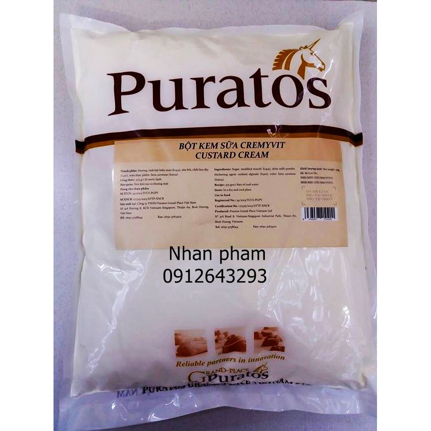 Bột nhân su kem của Puratos