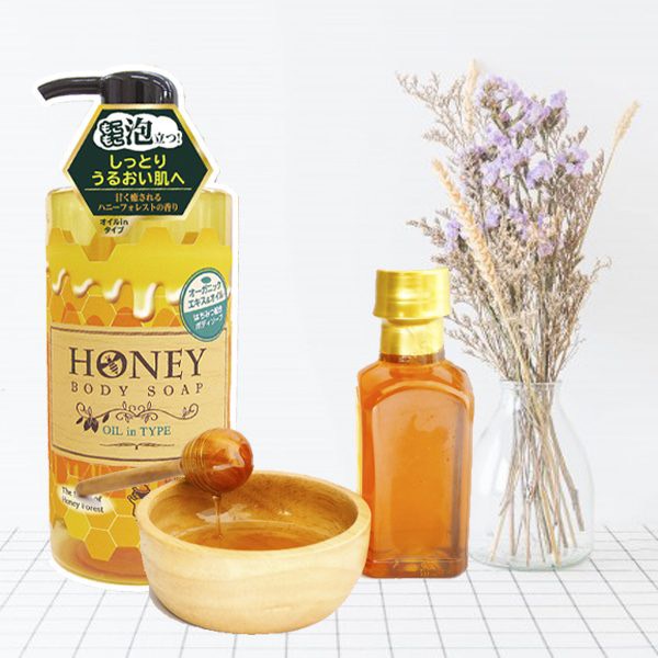 Sữa tắm Honey OLL in TYPE  nhật bản tinh chất mật ong dưỡng da 500ml hàng chính hãng
