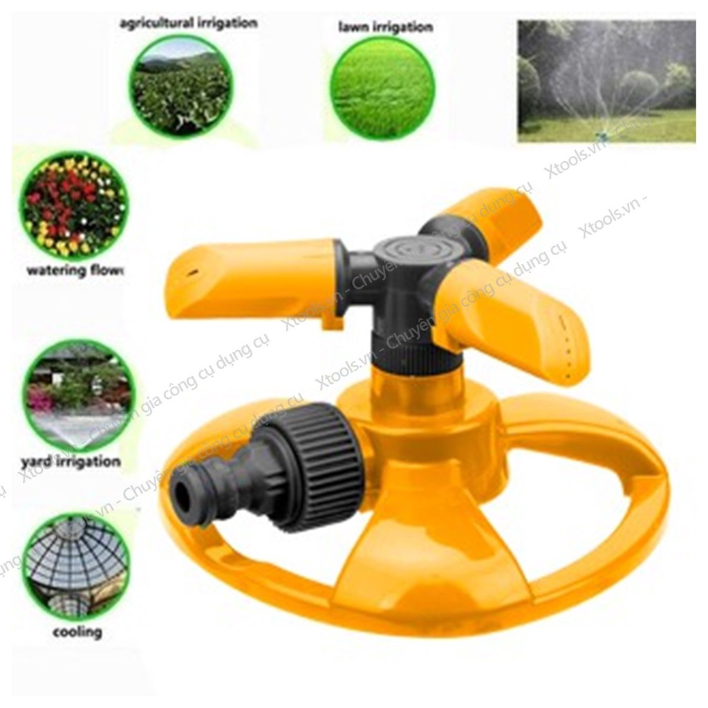 Bộ đầu phun nước tưới cây 360 độ INGCO HPS23602 chất liệu ABS và PP siêu cứng khớp nối 3/4&quot; kích thước 16,5 * 14 * 8cm