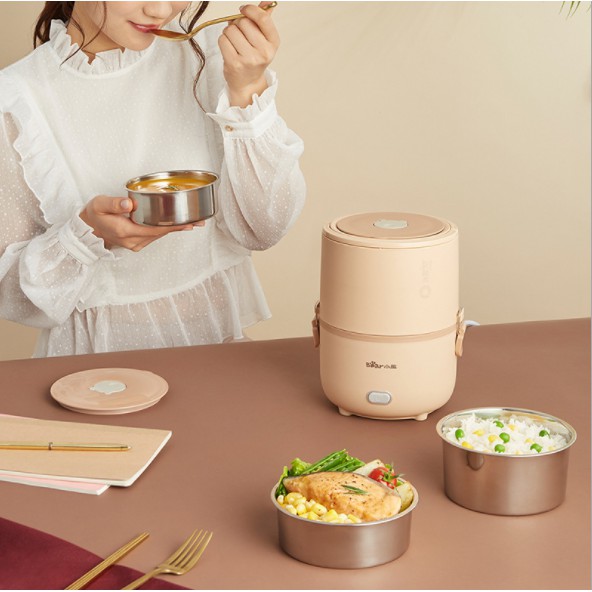 Hộp cơm cắm điện Bear DFH-B15N1, sử dụng inox cao cấp 304, an toàn và sạch sẽ | BigBuy360 - bigbuy360.vn