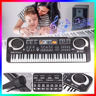 🎵 Thưởng Thức Âm Thanh Tốt 🎵 Đàn Piano Điện Tử 61 phím giá rẻ cho người mới chơi - Đàn organ Âm thanh Hay kèm Mic cho Bé