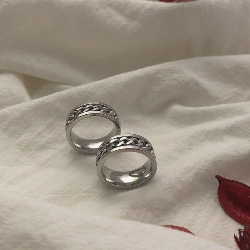 Nhẫn xoay đơn giản cá tính thời trang