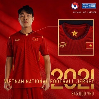 Áo Thi Đấu Đội Tuyển Việt Nam 2021 Grand Sport - VN Đỏ