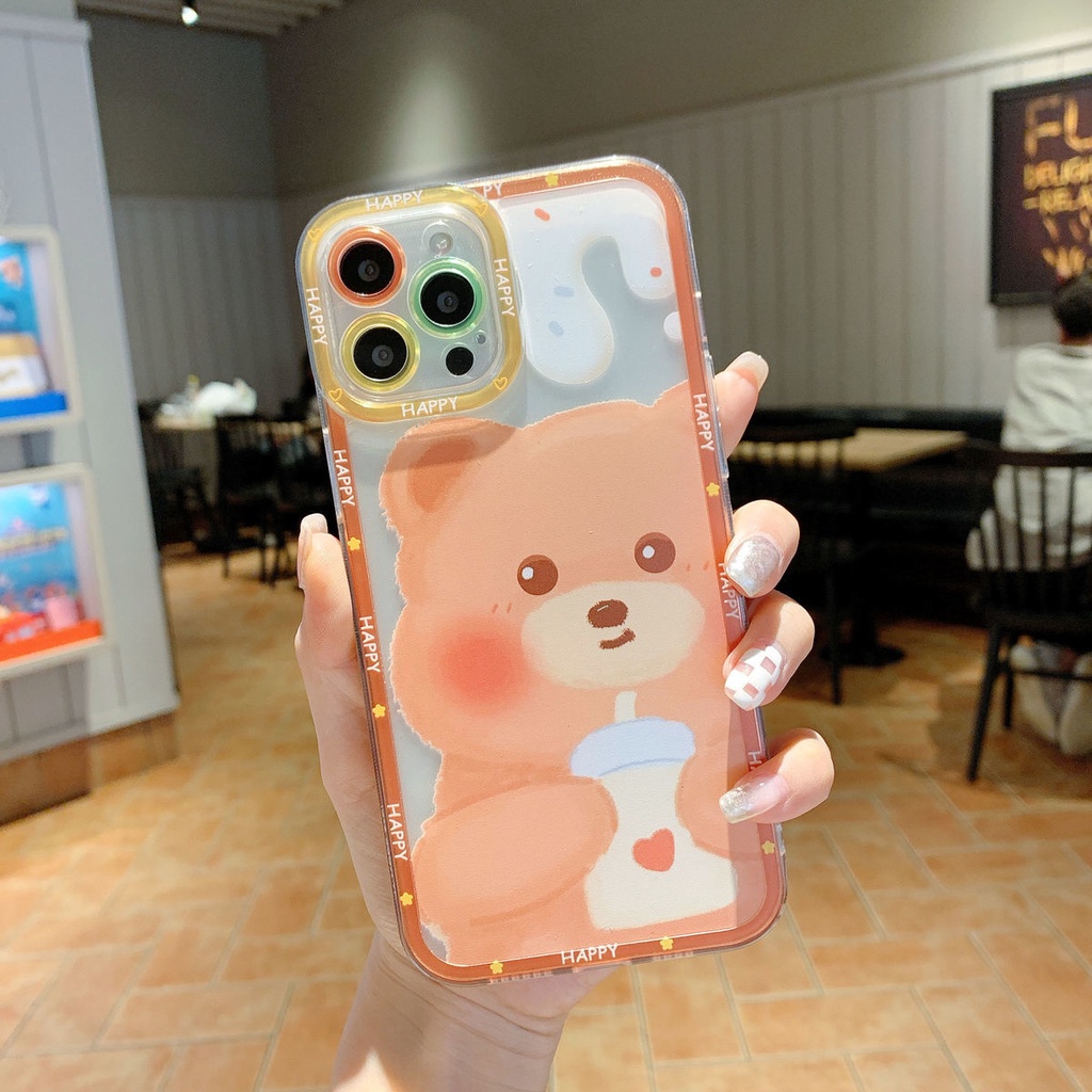 Ốp điện thoại in hình chú thỏ dễ thương thích hợp cho IPhone 11 12 13 Pro Max Xr XsMax 7 8 Plus MkKl4