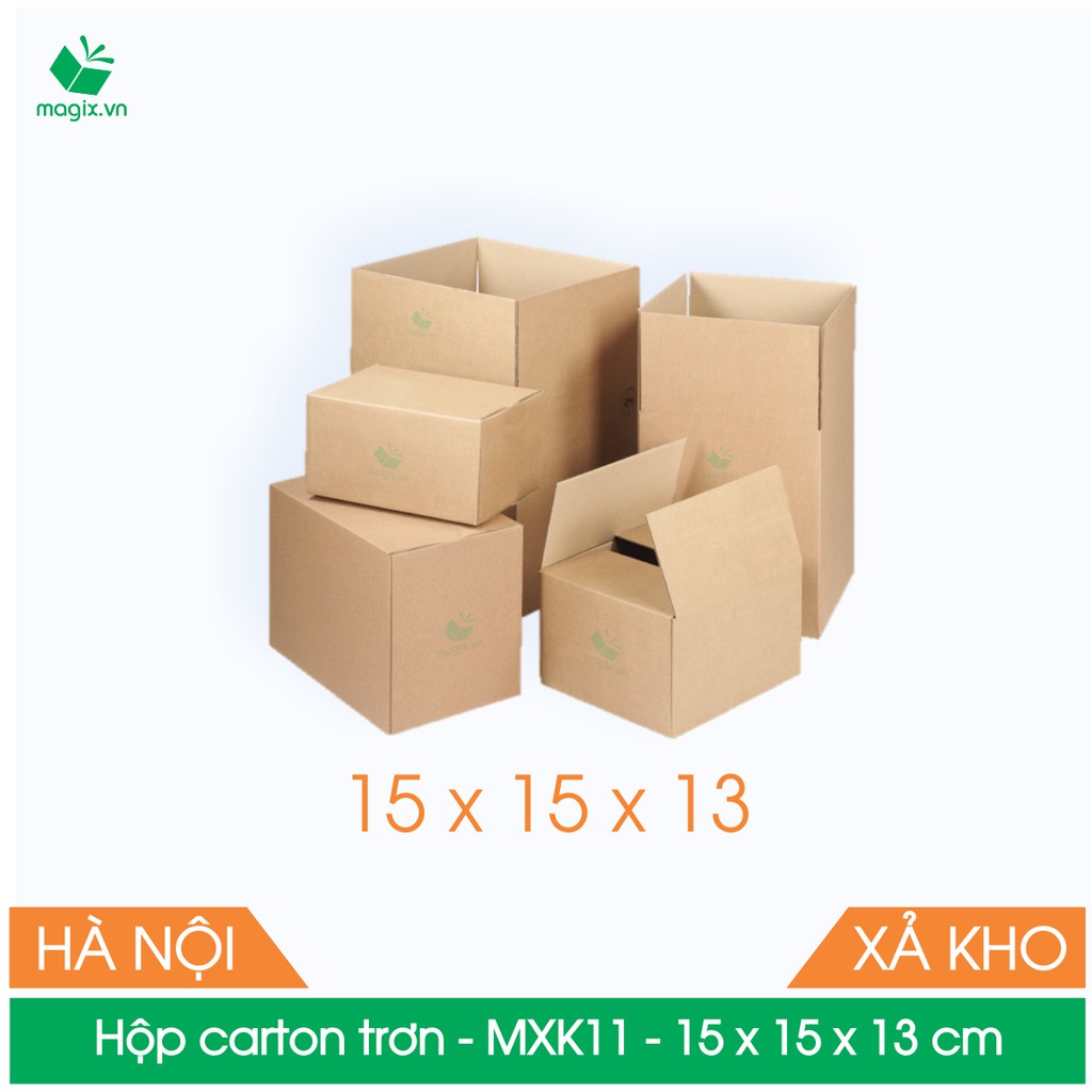 MXK11 - 15x15x13 cm - 100 Thùng hộp carton trơn đóng hàng