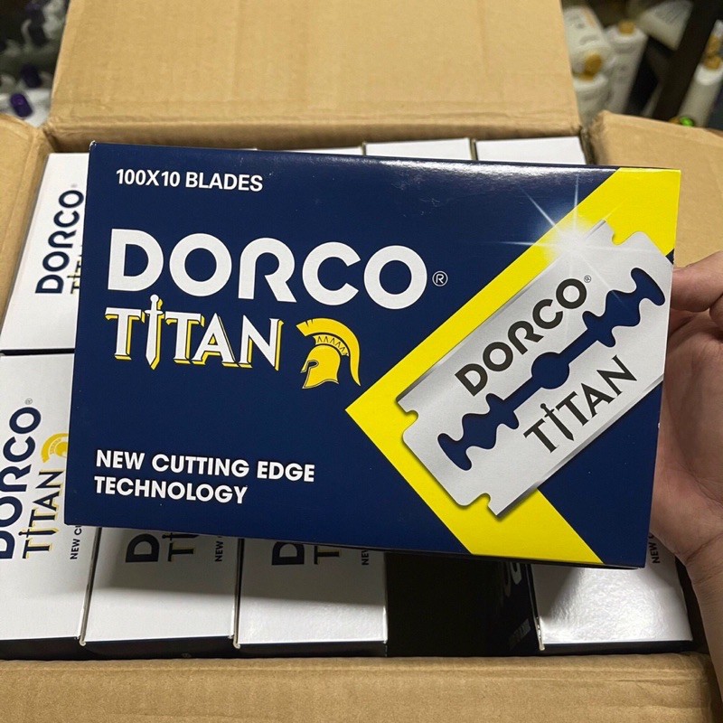 DAO CẠO RÂU TITAN DORCO( VỈ 10 LUỖI HỘP 10 VỈ =100 LƯỠI