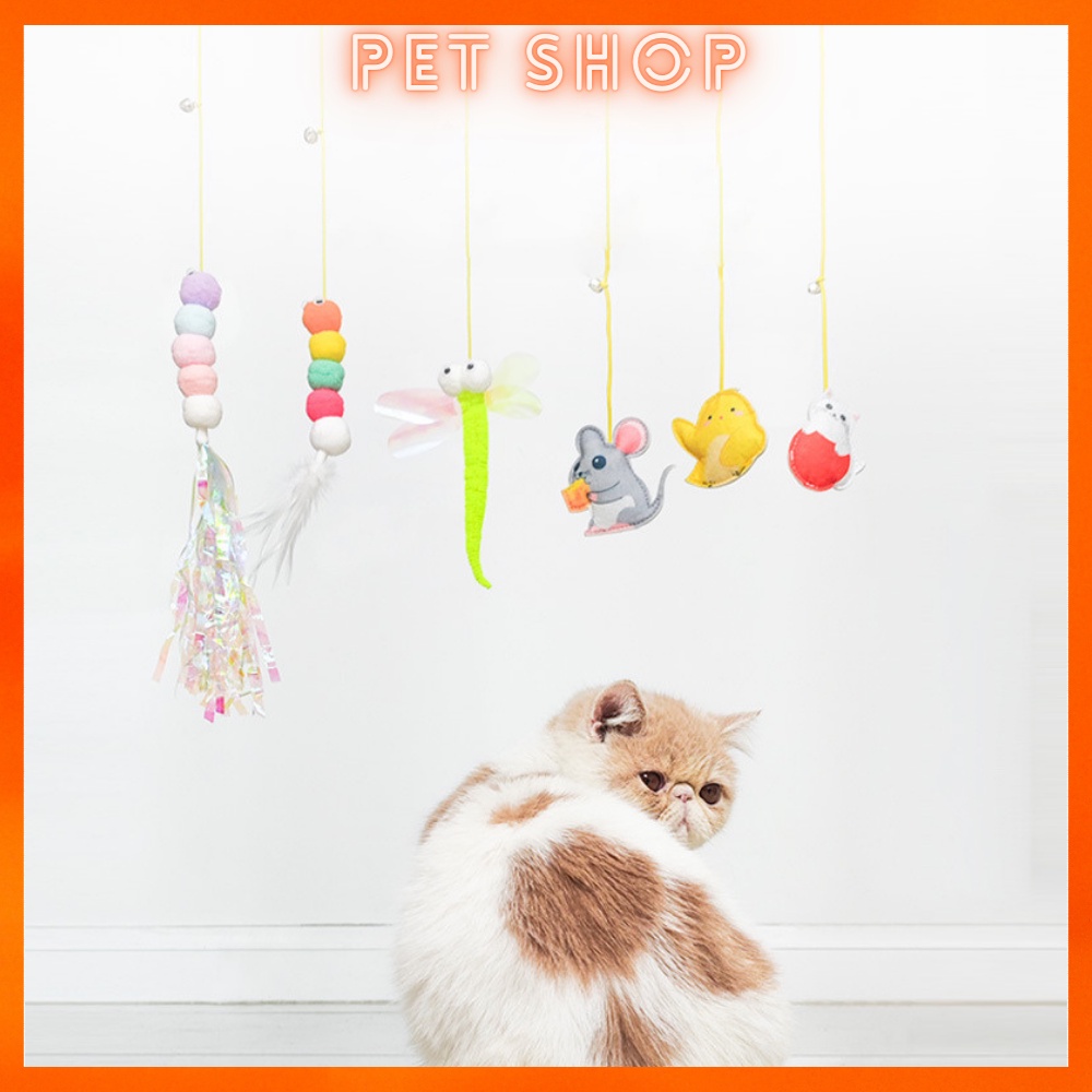 Đồ Chơi Tương Tác Trong Nhà Với Thú Cưng Bằng Lông Vũ Nhiều Màu Sắc Giúp Giảm Căng Thẳng, Tăng Cường Vận Động