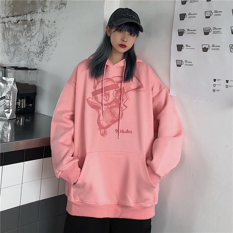 Áo Hoodie Ulzzang Nữ Tay Rộng Phong Cách Hàn Quốc HD67 - Liti shop