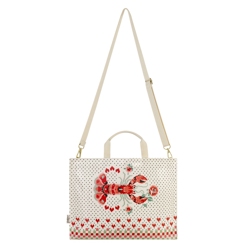 Cath Kidston - Túi đeo chéo/Strappy Carryall - Lobster Strappy Carryall - Cream -1049053