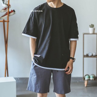Km Áo thun tay lỡ nam nữ unisex thời trang hàn quốc  - mamo chất lượng