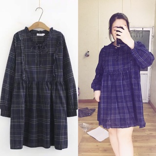 Đầm babydoll kẻ caro (kèm ảnh thật)